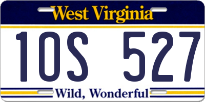 WV license plate 1OS527