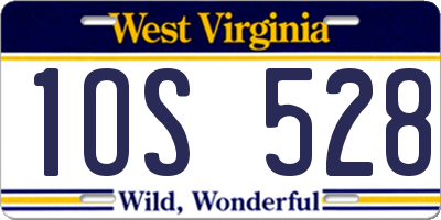 WV license plate 1OS528