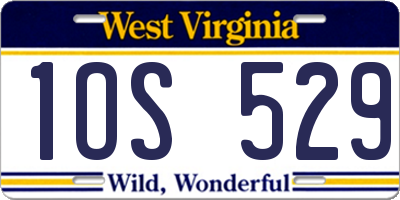 WV license plate 1OS529