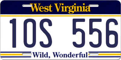 WV license plate 1OS556