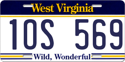 WV license plate 1OS569