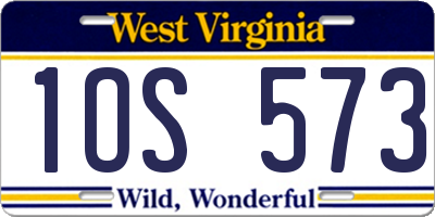 WV license plate 1OS573