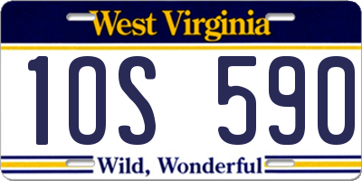 WV license plate 1OS590