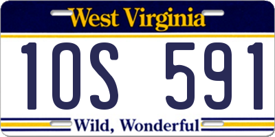 WV license plate 1OS591