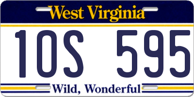 WV license plate 1OS595