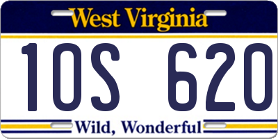 WV license plate 1OS620