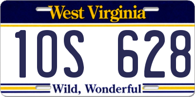 WV license plate 1OS628