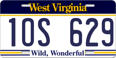 WV license plate 1OS629
