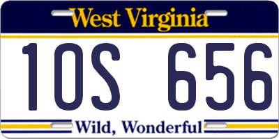 WV license plate 1OS656