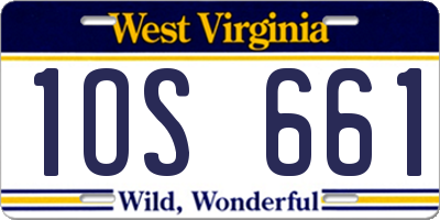 WV license plate 1OS661