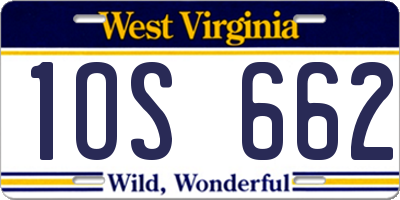 WV license plate 1OS662