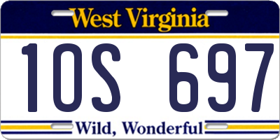 WV license plate 1OS697