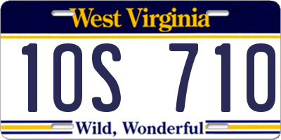 WV license plate 1OS710