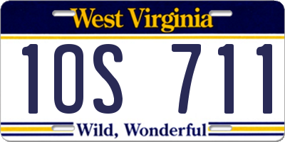 WV license plate 1OS711