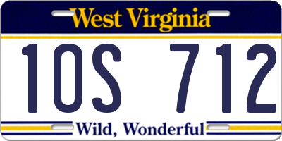 WV license plate 1OS712