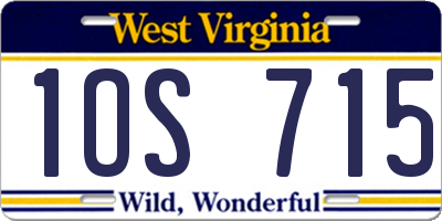 WV license plate 1OS715