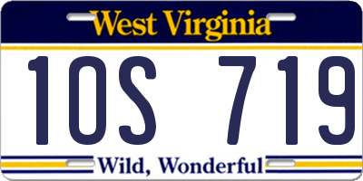 WV license plate 1OS719