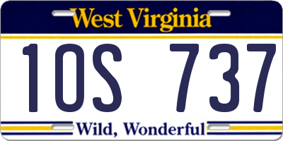 WV license plate 1OS737