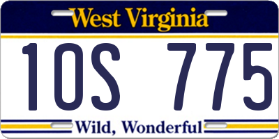 WV license plate 1OS775