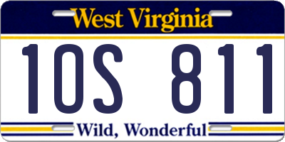 WV license plate 1OS811