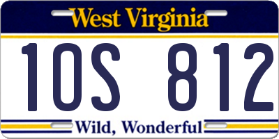 WV license plate 1OS812