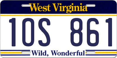 WV license plate 1OS861