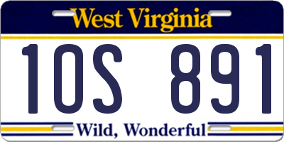 WV license plate 1OS891