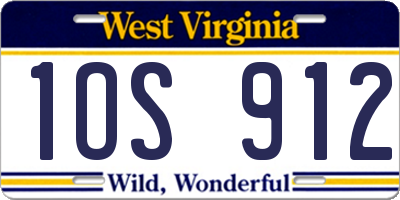 WV license plate 1OS912