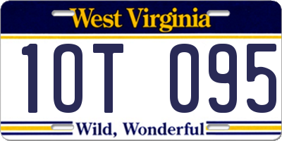 WV license plate 1OT095