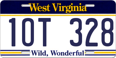 WV license plate 1OT328
