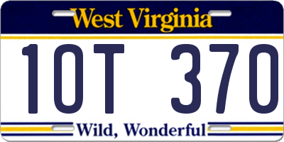 WV license plate 1OT370