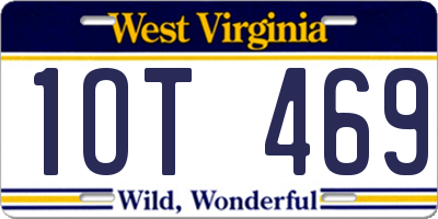 WV license plate 1OT469