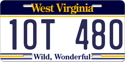 WV license plate 1OT480