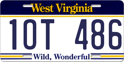 WV license plate 1OT486