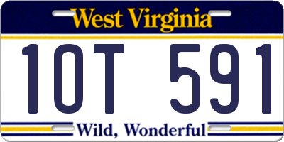 WV license plate 1OT591