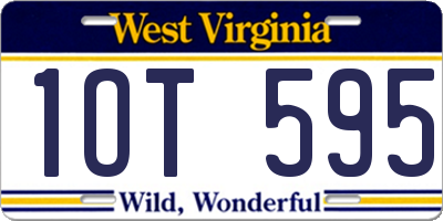 WV license plate 1OT595