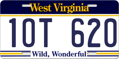WV license plate 1OT620