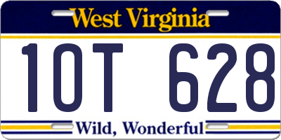 WV license plate 1OT628