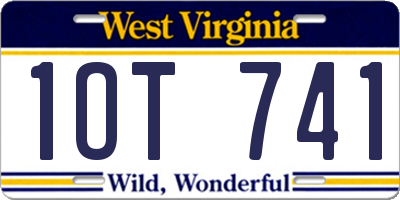 WV license plate 1OT741