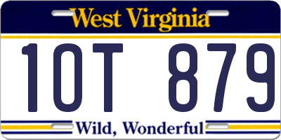 WV license plate 1OT879