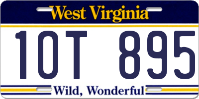 WV license plate 1OT895