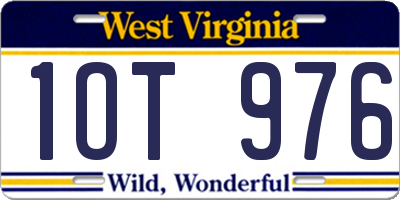 WV license plate 1OT976