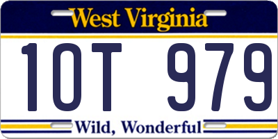 WV license plate 1OT979