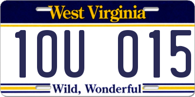 WV license plate 1OU015