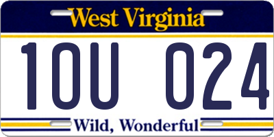 WV license plate 1OU024