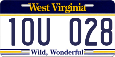 WV license plate 1OU028