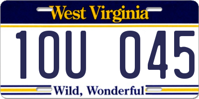 WV license plate 1OU045