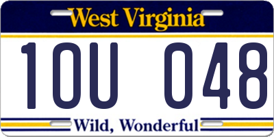 WV license plate 1OU048