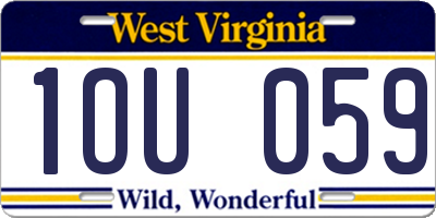 WV license plate 1OU059