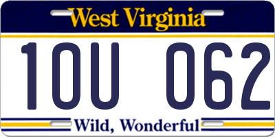 WV license plate 1OU062